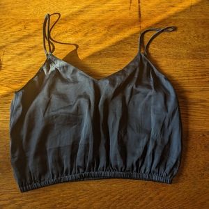 RESET Navy crop top Size L